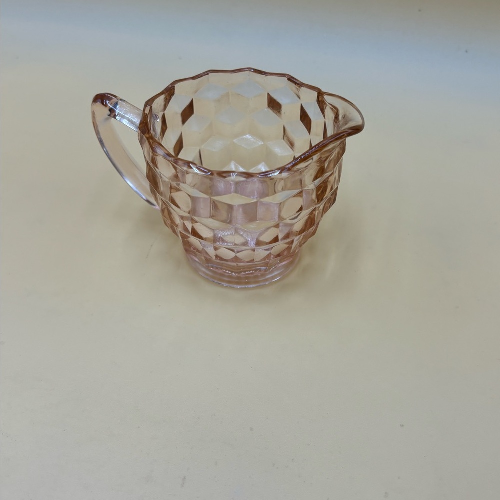 Vintage Jeannette cubist pink creamer - Picture 5 of 7